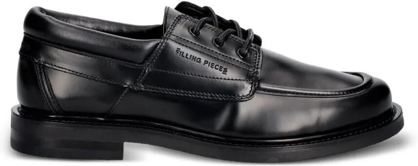 Filling Pieces Low Deck Polido veterschoenen met schortneus Zwart