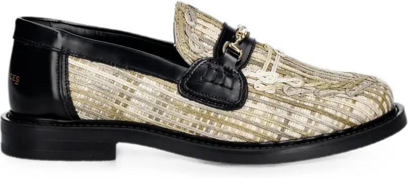 Filling Pieces Panier geweven Horsebit loafers Beige