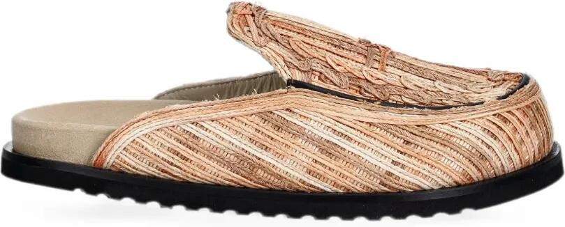 Filling Pieces Panier geweven slip-on muiltjes Bruin