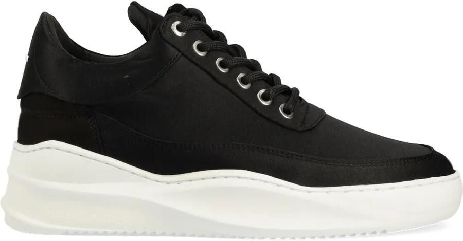 Filling Pieces Sneakers met borduurwerk Zwart