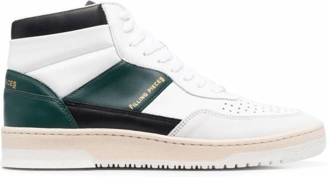 Filling Pieces Sneakers met colourblocking Wit