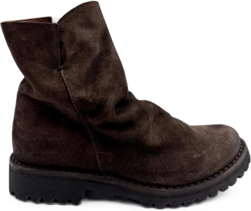 FIORENTINI + BAKER Elf suède enkellaarzen met chunky zool Bruin