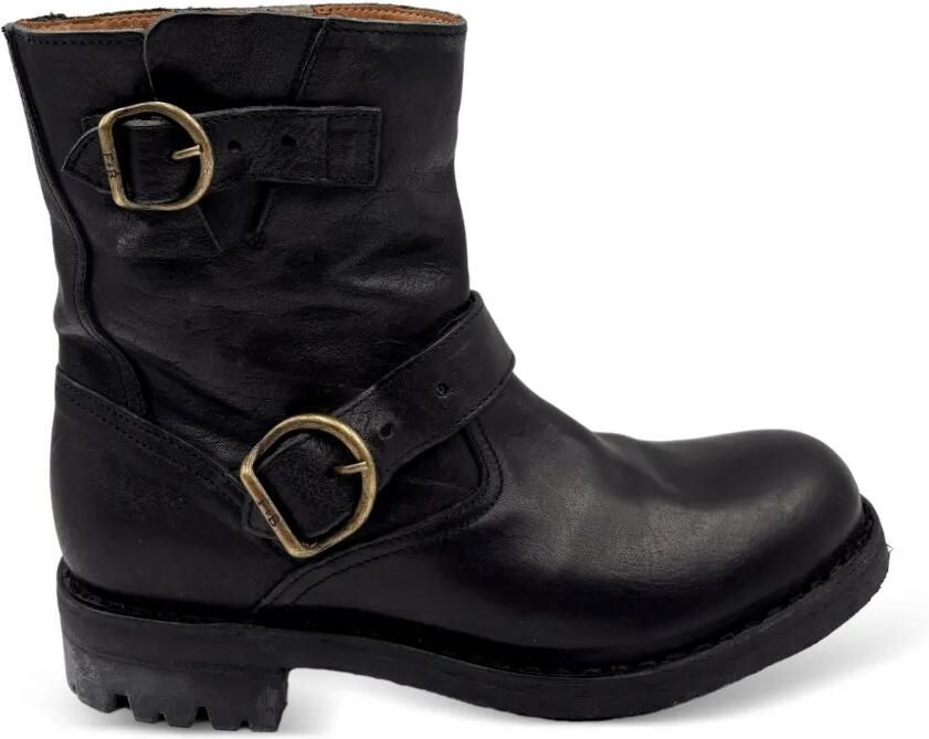 FIORENTINI + BAKER Jed leren laarzen met gespsluiting Zwart