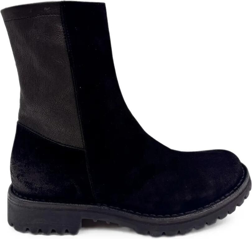 FIORENTINI + BAKER M-Ebe enkellaarzen met geribbelde zool en vlakken Zwart