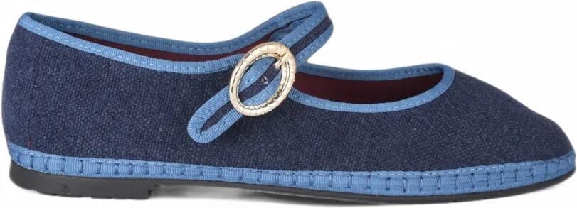 FLABELUS Arthur buckle-fastening ballet flats Blauw