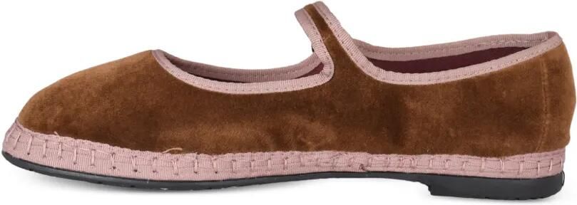 FLABELUS Balthasar velvet ballet flats Bruin - Foto 5