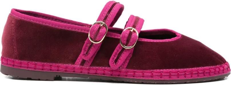 FLABELUS Claire ballerina's met gesp Rood