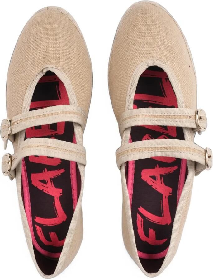 FLABELUS Claire buckle-fastening Mary Jane ballet flats Beige - Foto 2