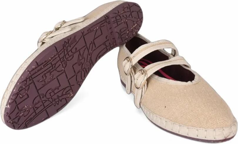 FLABELUS Claire buckle-fastening Mary Jane ballet flats Beige - Foto 3