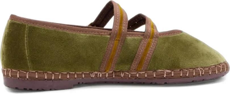 FLABELUS Claire double-strap ballet flats Groen - Foto 4