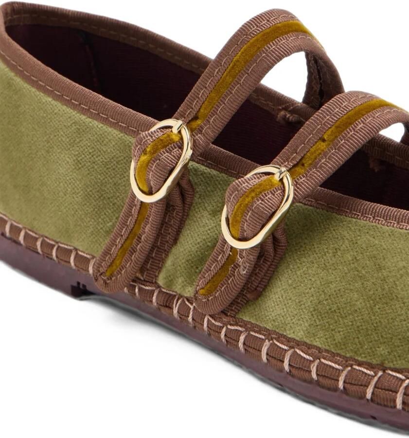 FLABELUS Claire double-strap ballet flats Groen - Foto 2