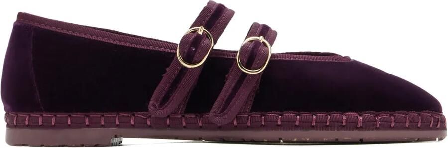 FLABELUS Claire Garnet espadrilles met gesp Paars
