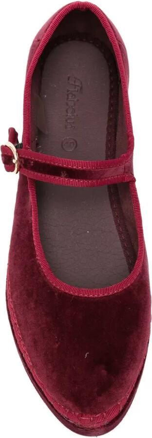 FLABELUS Double Lucrecia fluwelen Mary Jane schoenen Rood - Foto 4