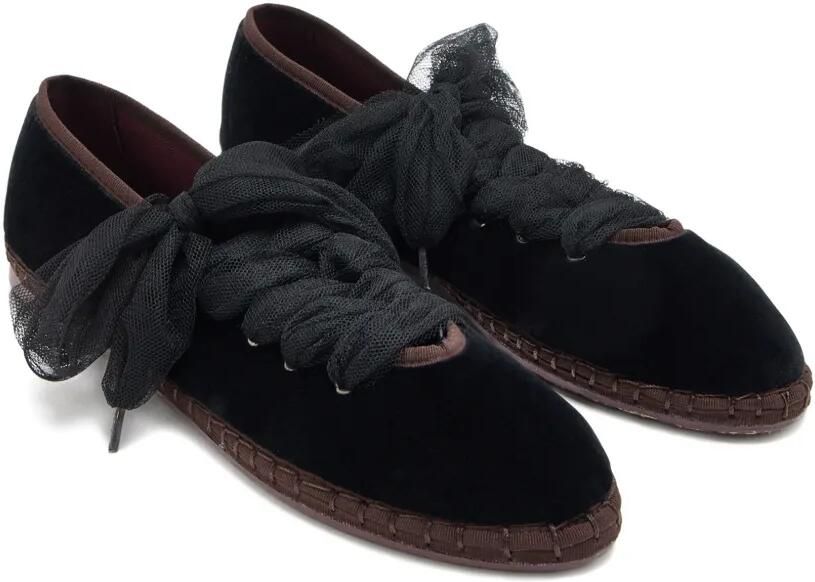 FLABELUS Ginevra espadrilles met tulen lint Zwart - Foto 3