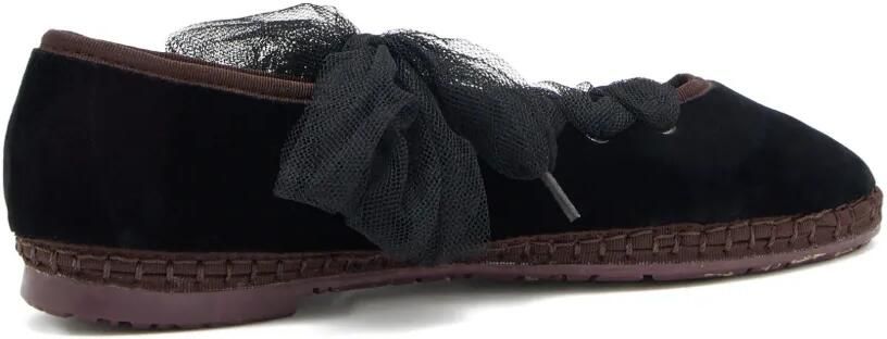 FLABELUS Ginevra espadrilles met tulen lint Zwart - Foto 4