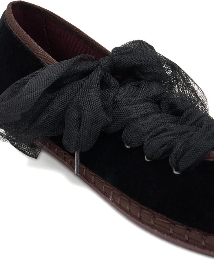 FLABELUS Ginevra espadrilles met tulen lint Zwart - Foto 2