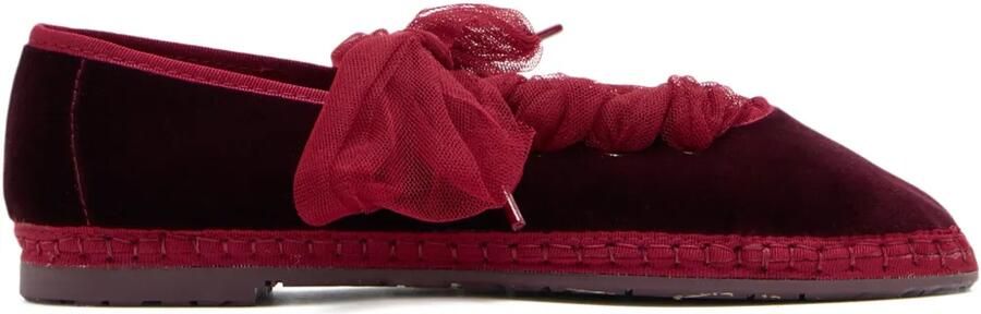FLABELUS Ginevra espadrilles met tulen strik Rood