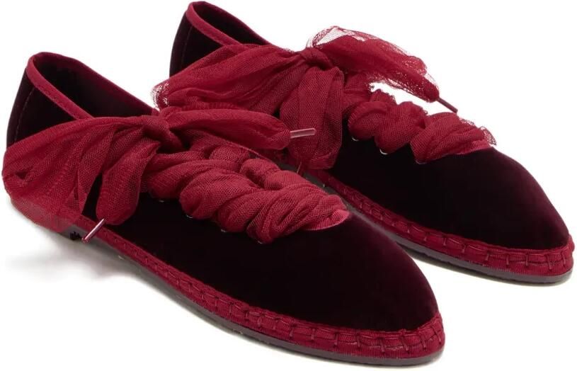 FLABELUS Ginevra espadrilles met tulen strik Rood - Foto 3