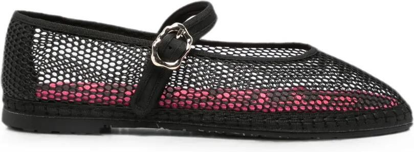FLABELUS Isabella ballerina's met mesh Zwart