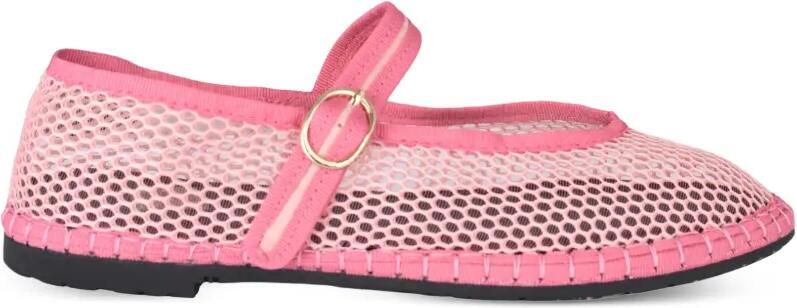 FLABELUS Isabella mesh ballet flats Roze