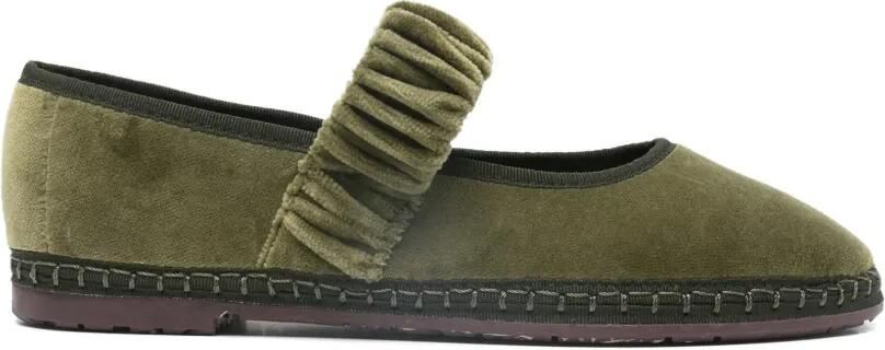 FLABELUS Mafalda ballerina's met ruches Groen