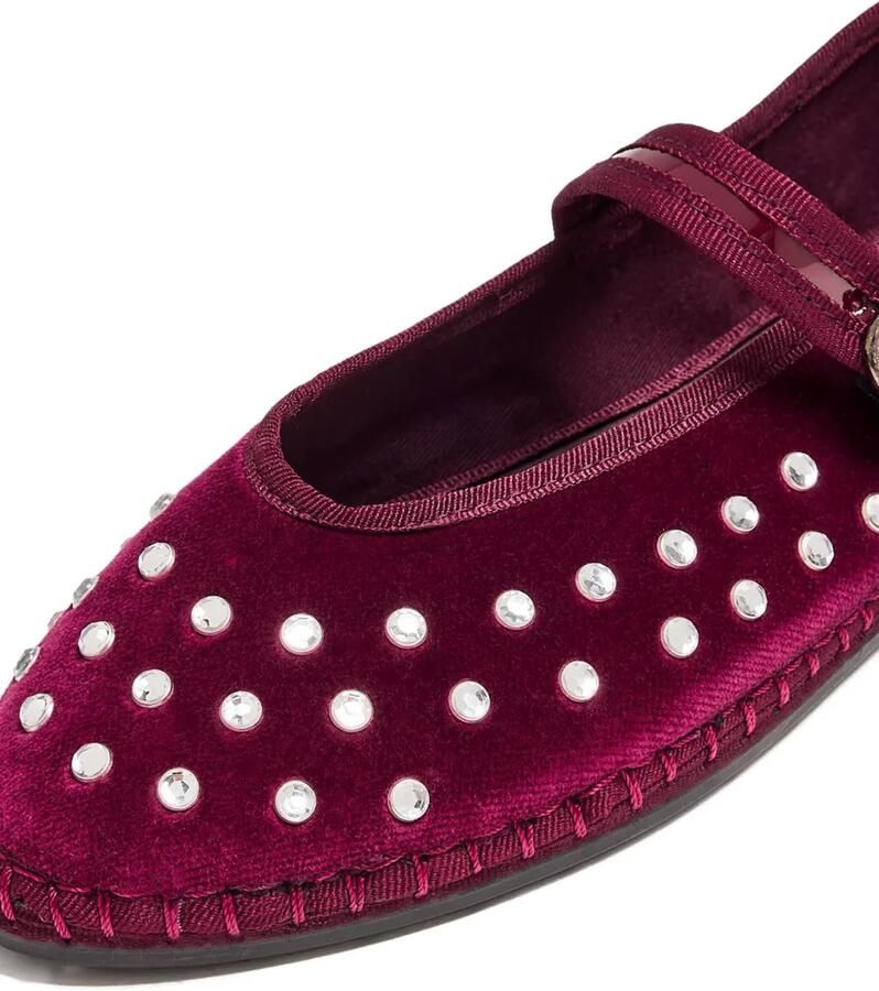 FLABELUS Mary Jane ballerina's verfraaid met studs Rood - Foto 2