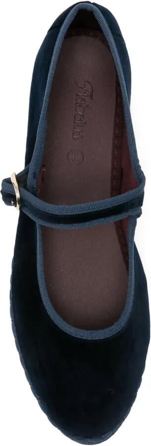 FLABELUS Molly fluwelen ballerina's Blauw - Foto 4