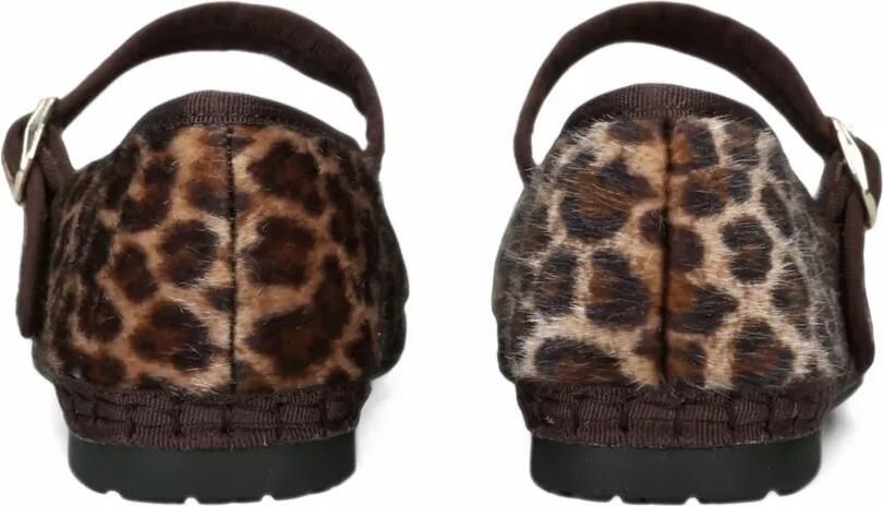FLABELUS Pierre leopard-print velvet ballet flats Bruin - Foto 4