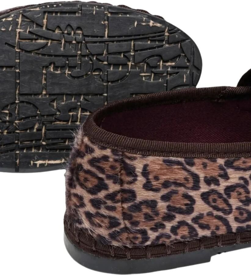FLABELUS Pierre leopard-print velvet ballet flats Bruin - Foto 2