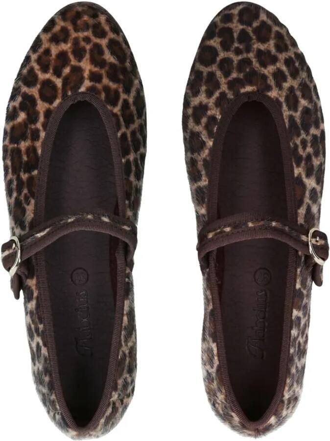 FLABELUS Pierre leopard-print velvet ballet flats Bruin - Foto 3