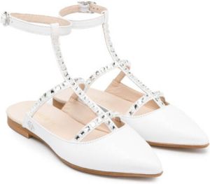 Florens Ballerina's met puntige neus Wit