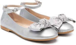 Florens Ballerina's verfraaid met strik Zilver