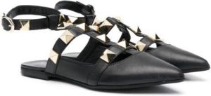 Florens Ballerina's verfraaid met studs Zwart