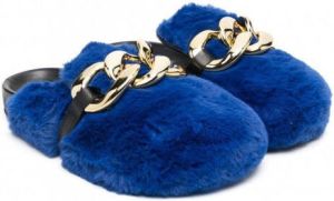 Florens Slippers met schakelketting Blauw
