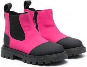 Florens Enkellaarzen met colourblocking Zwart