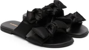 Florens Satijnen sandalen Zwart
