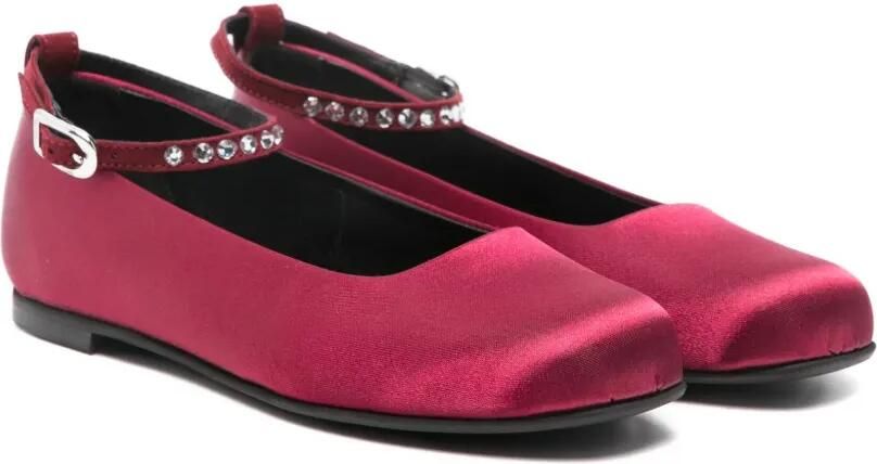 Florens Ballerina's met bandje van stras Roze