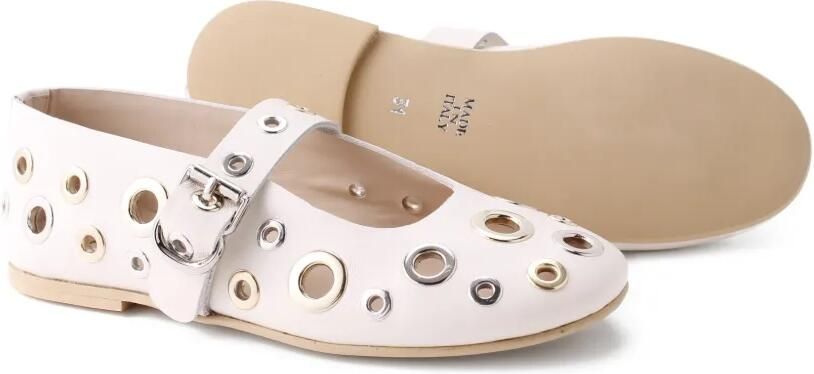 Florens Ballerina's met gesp en ringlets Beige - Foto 5