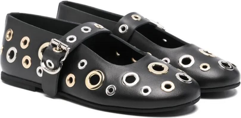 Florens Ballerina's met ringlets Zwart