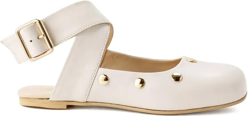 Florens Ballerina's met studs Wit