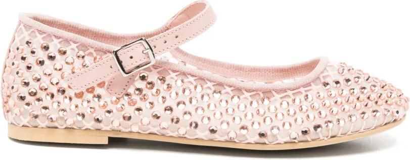 Florens Ballerina's verfraaid met stras en gesp Roze