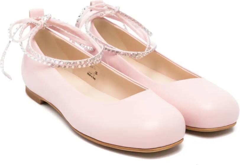 Florens Ballerina's verfraaid met stras Roze