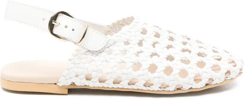 Florens Geweven sandalen met gesp Wit - Foto 3