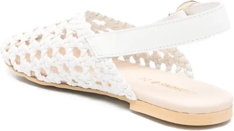 Florens Geweven sandalen met gesp Wit - Foto 2