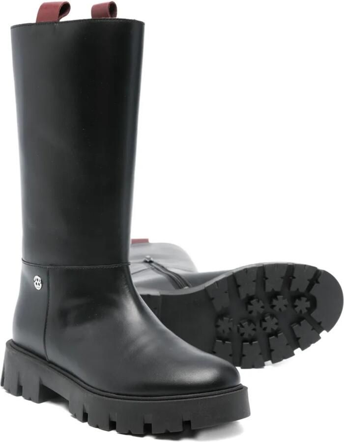 Florens Laarzen met chunky zool Zwart