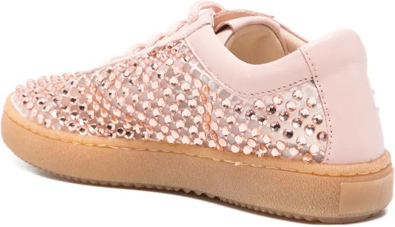Florens Leren sneakers met verfraaiing Roze - Foto 2