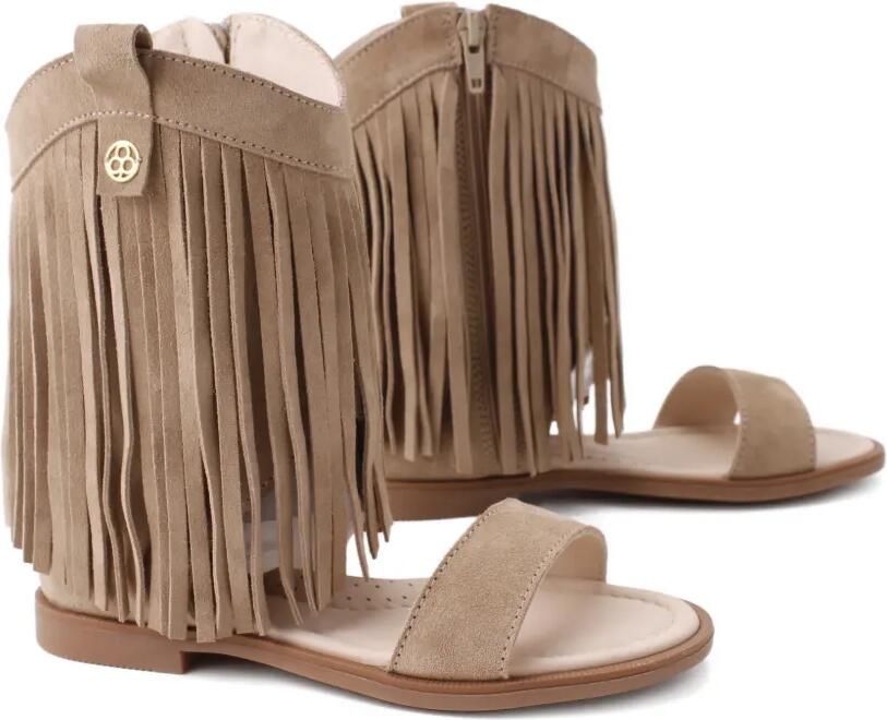Florens Sandalen met franje Beige - Foto 4