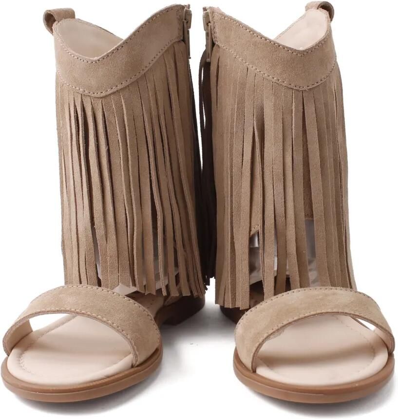 Florens Sandalen met franje Beige - Foto 2