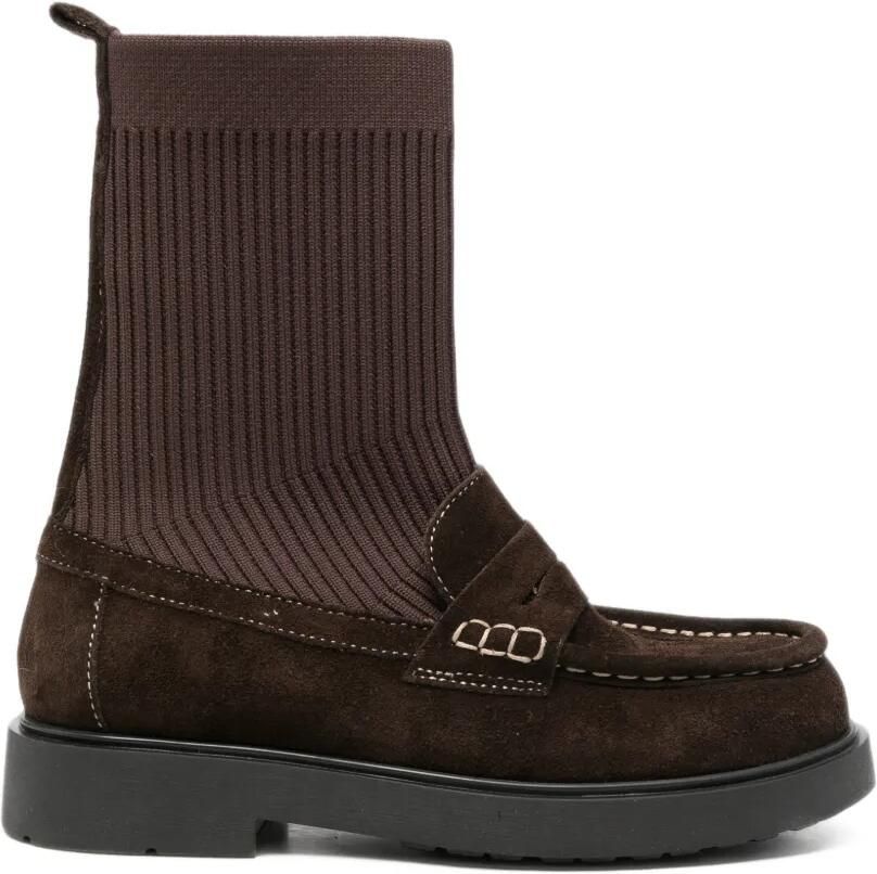 Florens suede sock-style ankle boots Bruin