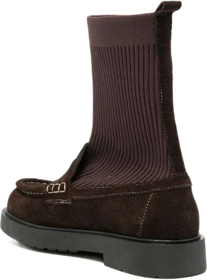 Florens suede sock-style ankle boots Bruin - Foto 2